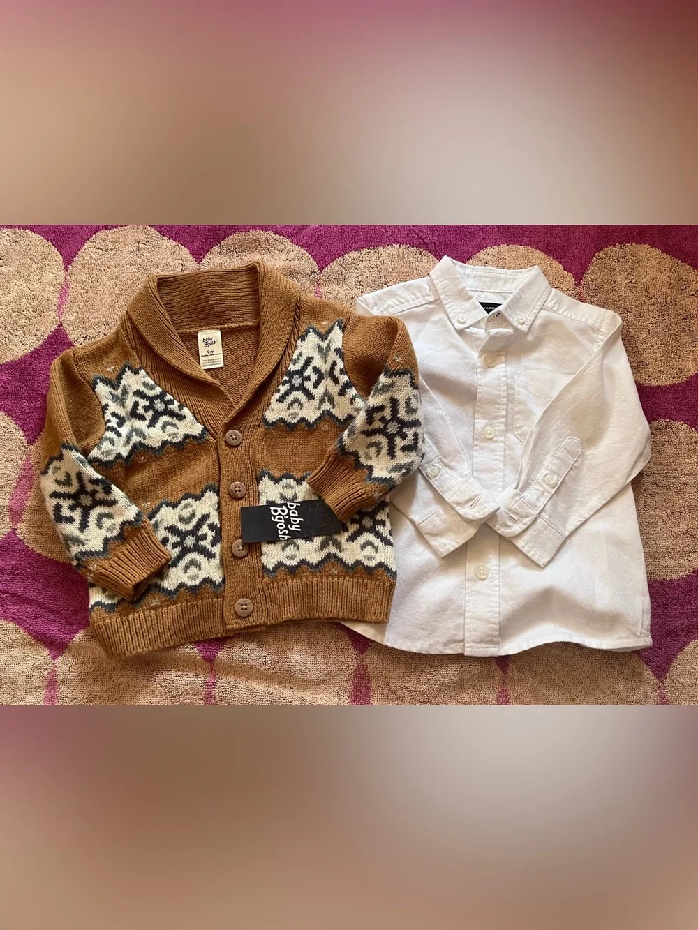 NWT Oshkosh Shawl Neck Cardigan and TCP Cotton Shirt Bundle Set